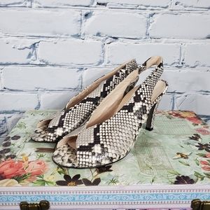 Paul Green Avanti Snake Print Peep Toe Heels Size US 9.5